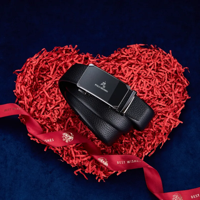 POLOMEISDO High Quality Top Grain Cow Leather Belt Practical Gift, Can Be Written In Greeting Card Men's 3.5cm-3