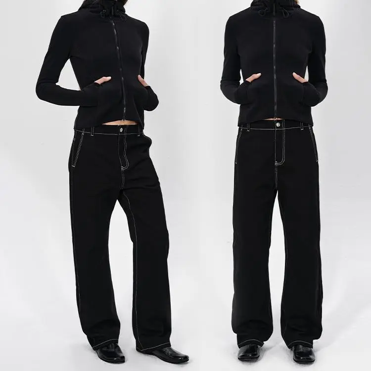 Rarely Alike Cargo Pants Women's Black-4