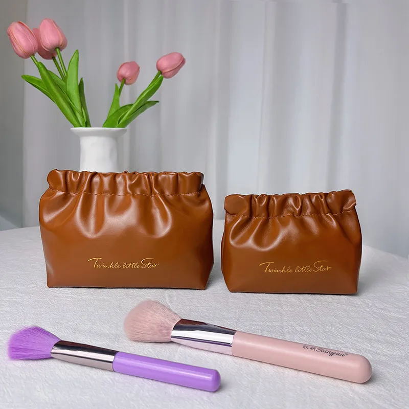Sweet Pillow House Pleated Spring Clip Bag Make up Tools 2 Pcs-2
