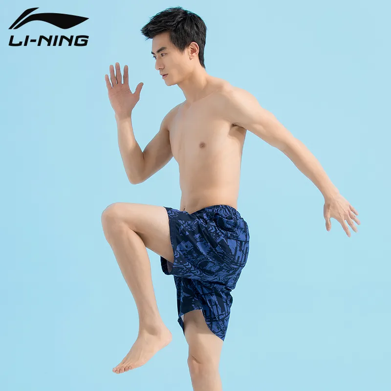 LiNing Sports Trend Series Swimming Shorts Men's Blue-3
