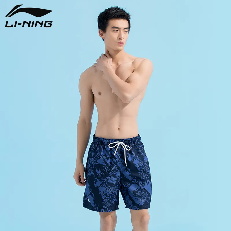LiNing Sports Trend Series Swimming Shorts Men's Blue-1