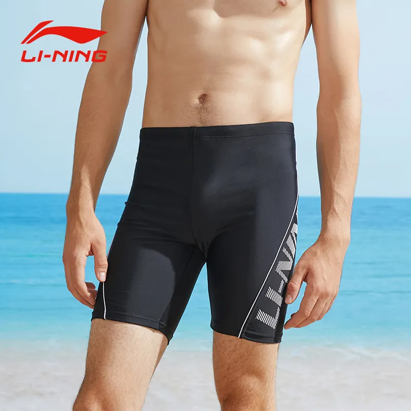 LiNing Swimming Sets Polyester Nylon Elastane Hot Spring Men's L XL XXL XXXL 4XL 5XL Black-2