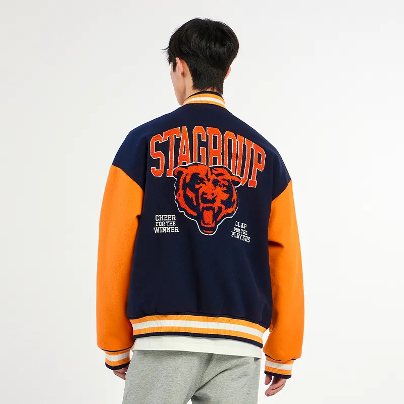 NFL Baseball Jacket Unisex Dark Blue-6