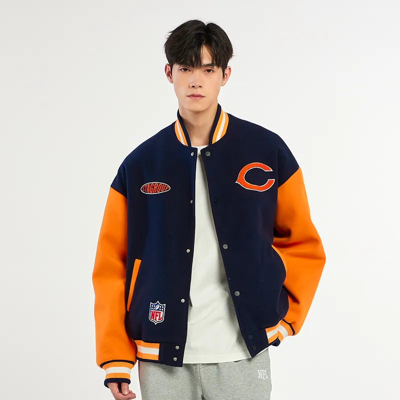 NFL Baseball Jacket Unisex Dark Blue-5