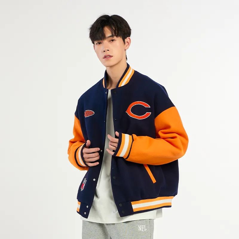 NFL Baseball Jacket Unisex Dark Blue-3