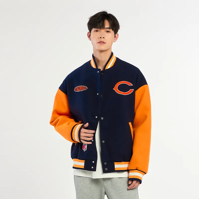 NFL Baseball Jacket Unisex Dark Blue-2