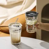 Glass Straw Cup (White)