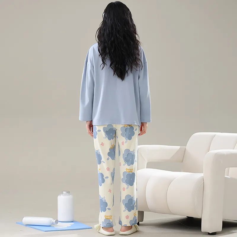 GRACEWELL Pajama Set Women's Light Blue-1
