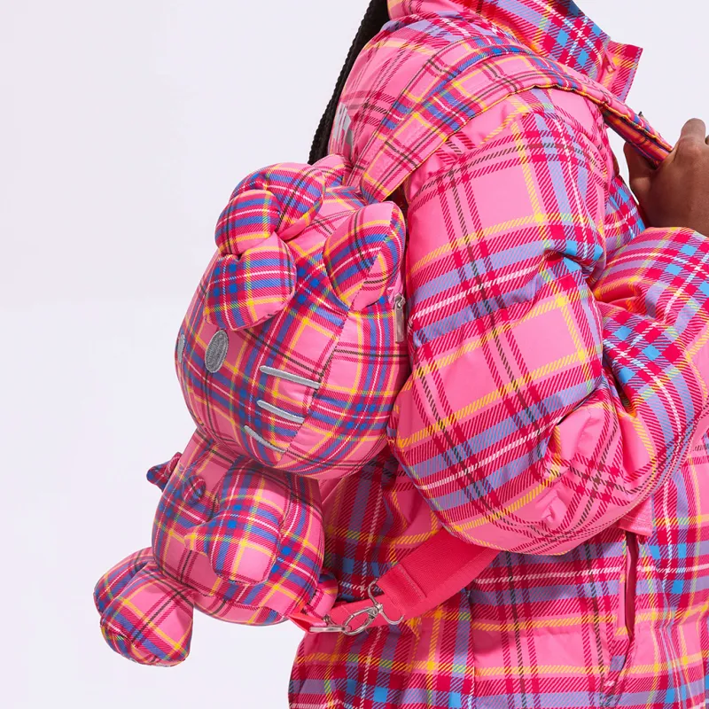 WHOOSIS Nylon Backpack Regular Black/Pink-3