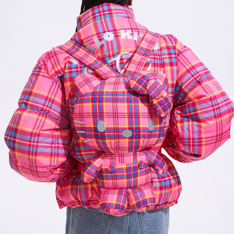 WHOOSIS Nylon Backpack Regular Black/Pink-2