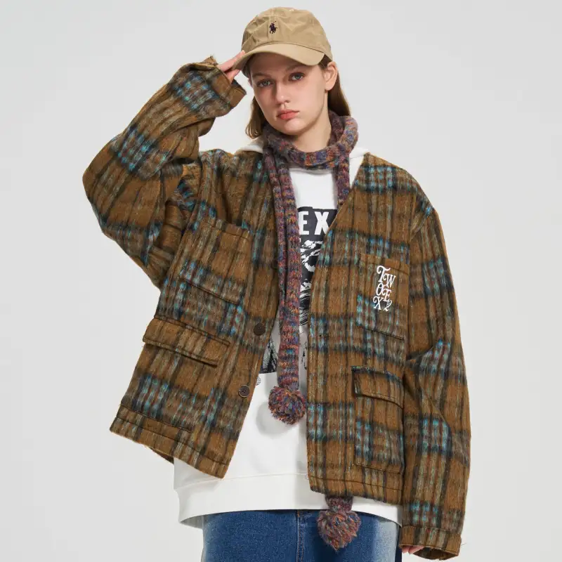 TWOEX2 Plaid Unisex Jacket-3