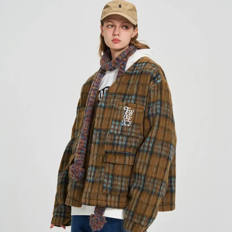 TWOEX2 Plaid Unisex Jacket-4