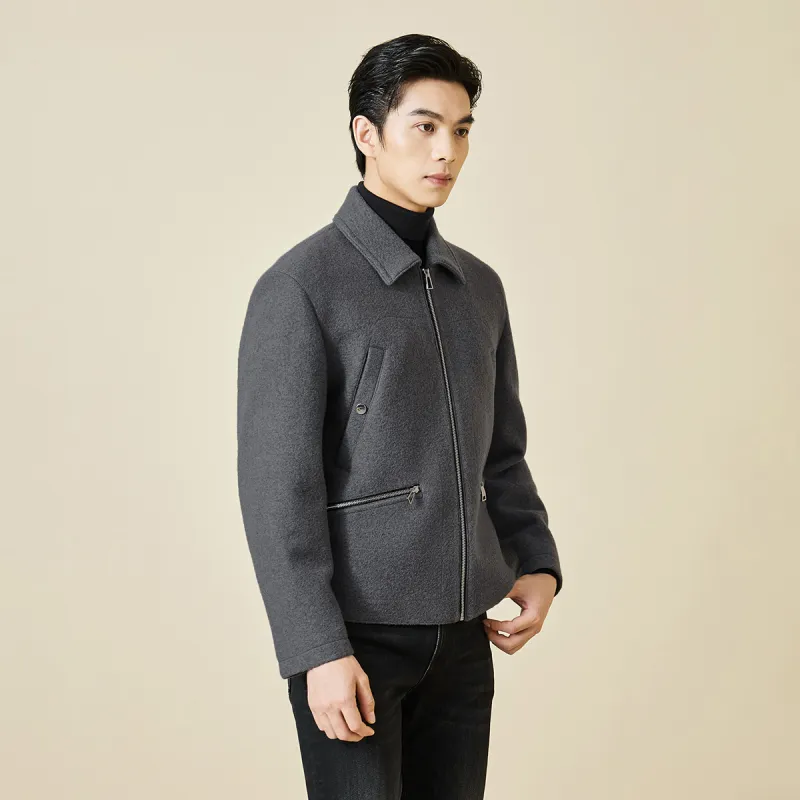 LESS IS MORE Coat Men's Metallic Gray-2