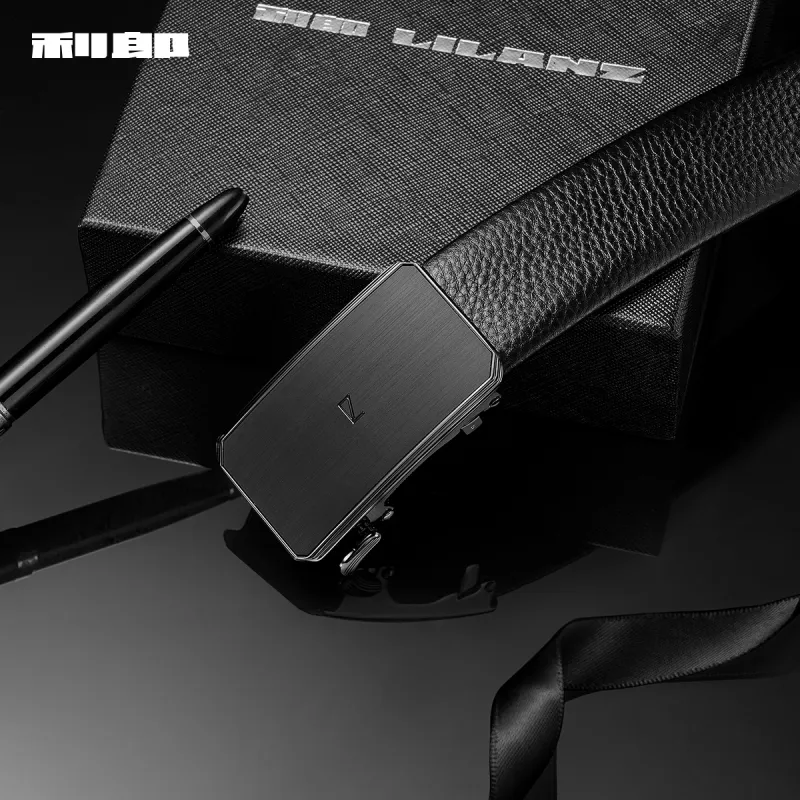 LESS IS MORE Cow Leather Belts Men's 3.5cm-1