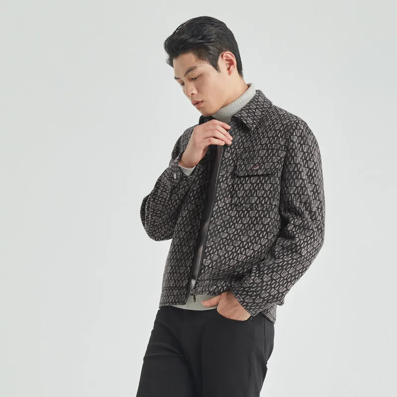 LESS IS MORE Coats Men's Gray Black Gradient-3