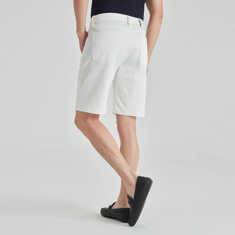 LESS IS MORE Denim Shorts Men's White-4