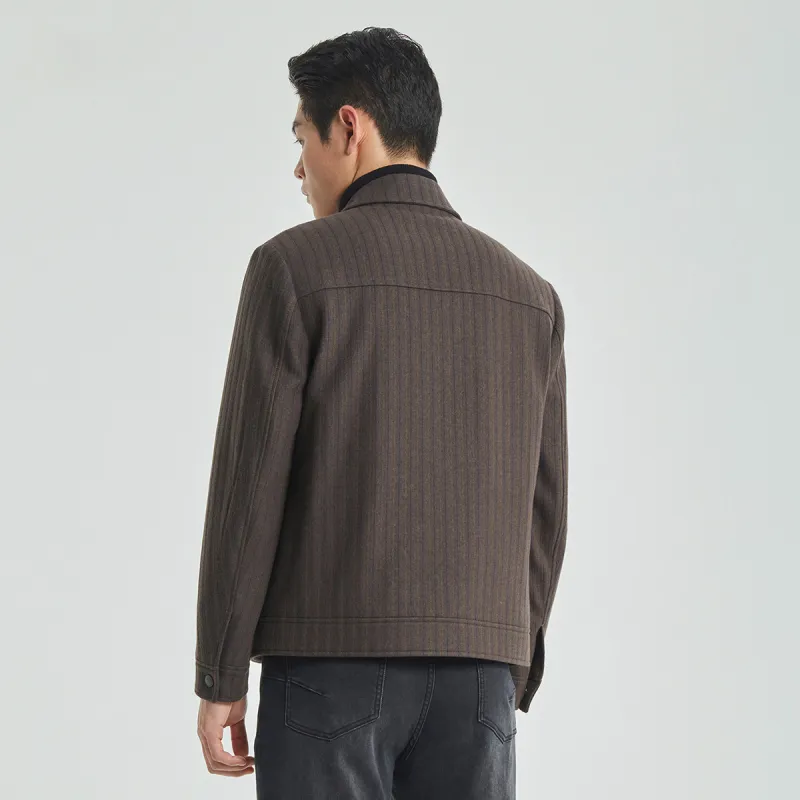 LESS IS MORE Coats Men's Gray Coffee-3