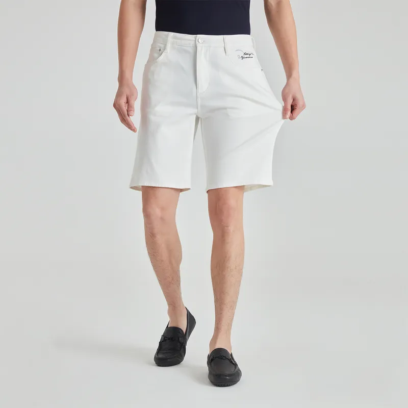 LESS IS MORE Denim Shorts Men's White-6
