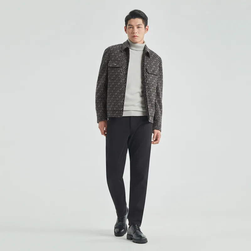 LESS IS MORE Coats Men's Gray Black Gradient-5