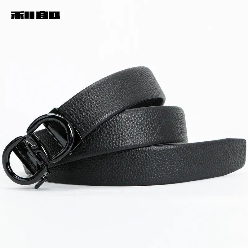 LESS IS MORE Top Grain Cow Leather Belts Men's Width 3.5CM-1