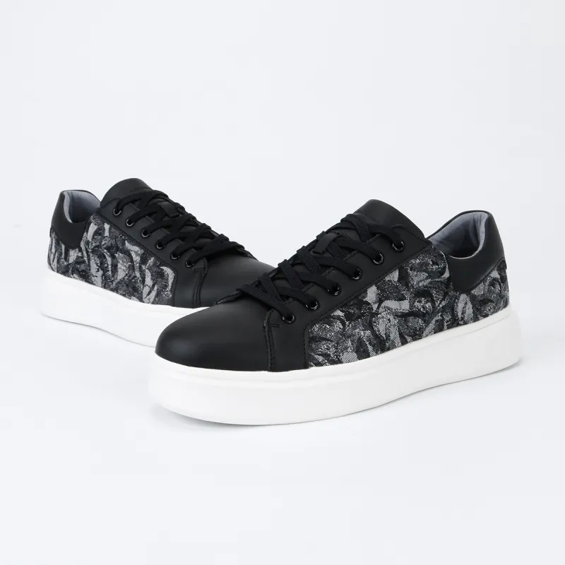 LESS IS MORE Anti Slip Wear Resistant Low Top Skateboard Shoes Men's Black White-6