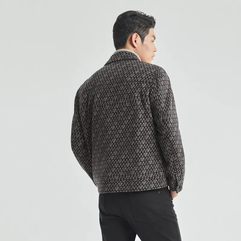 LESS IS MORE Coats Men's Gray Black Gradient-4