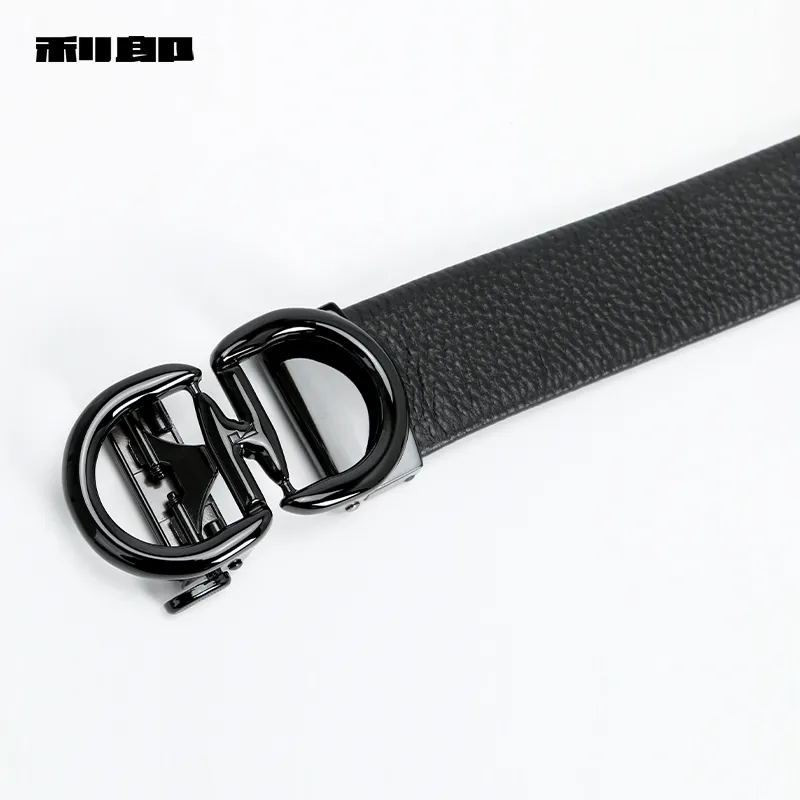 LESS IS MORE Top Grain Cow Leather Belts Men's Width 3.5CM-2