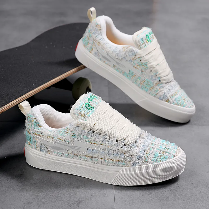 FireMonkey Slip Resistant, Impact Resistant, Abrasion Resistant Low Top Preppy Style Skateboard Shoes Unisex-32