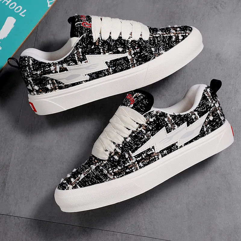 FireMonkey Slip Resistant, Impact Resistant, Abrasion Resistant Low Top Preppy Style Skateboard Shoes Unisex-4