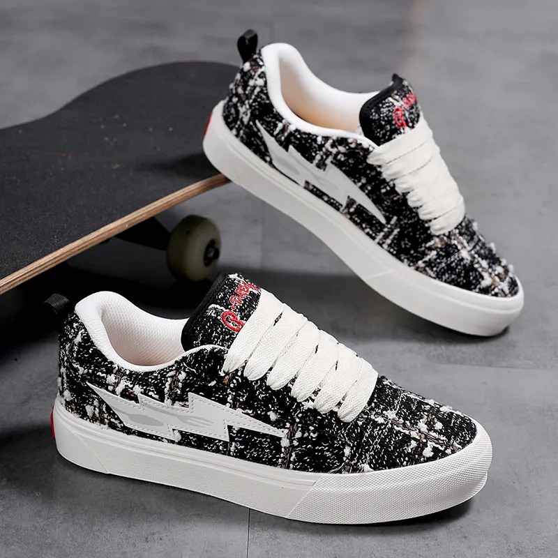 FireMonkey Slip Resistant, Impact Resistant, Abrasion Resistant Low Top Preppy Style Skateboard Shoes Unisex-5