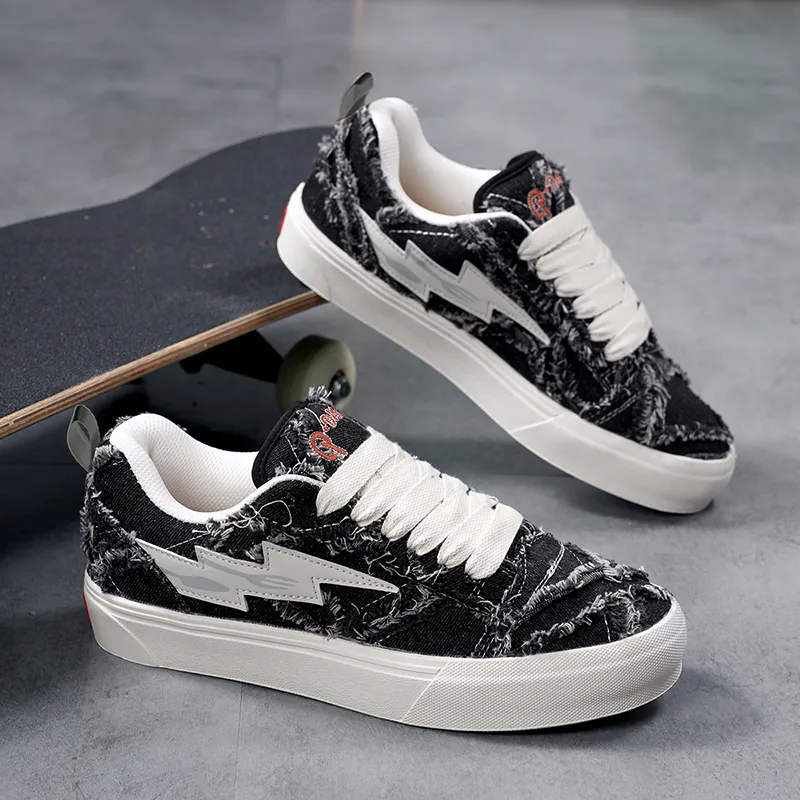 FireMonkey Slip Resistant, Impact Resistant, Abrasion Resistant Low Top Preppy Style Skateboard Shoes Unisex-61
