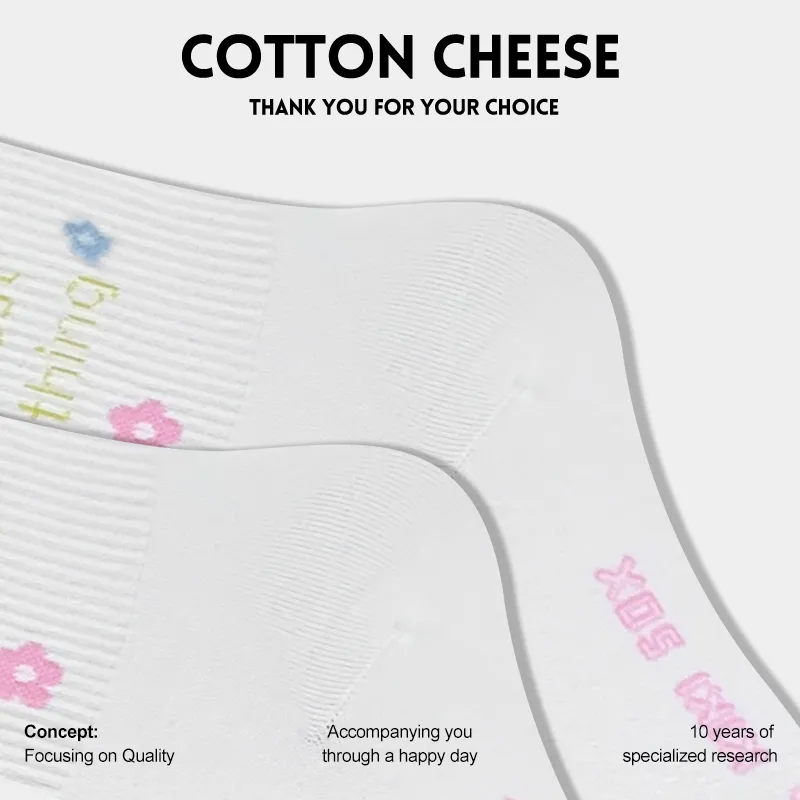 COTTON CHEESE Mid Calf Socks Women's 5 Pack-5