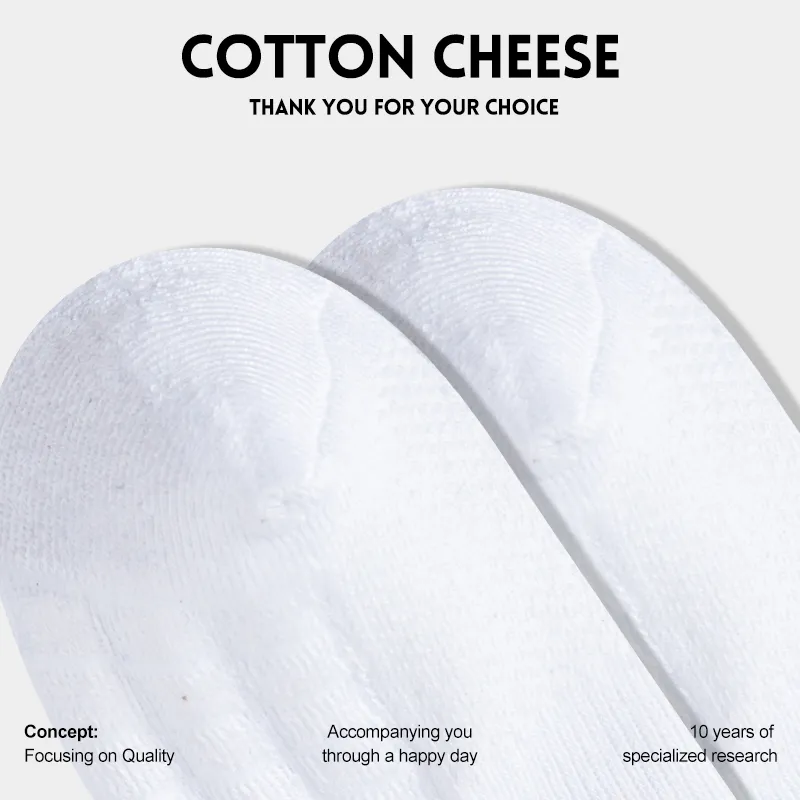 COTTON CHEESE No Show Socks Men's 5 Pack-3