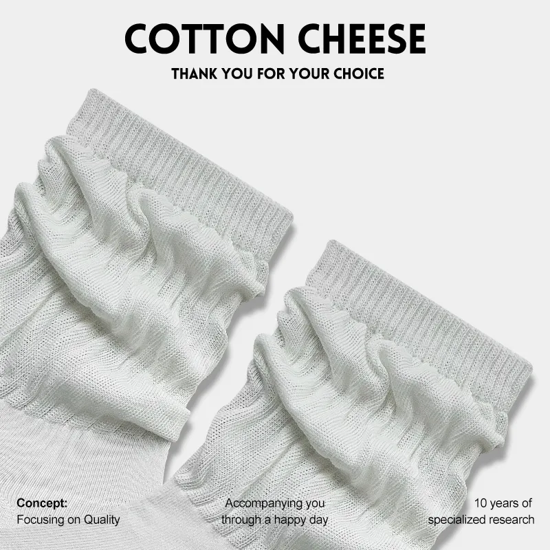 COTTON CHEESE Mid Calf Socks Women's 5 Pack-3