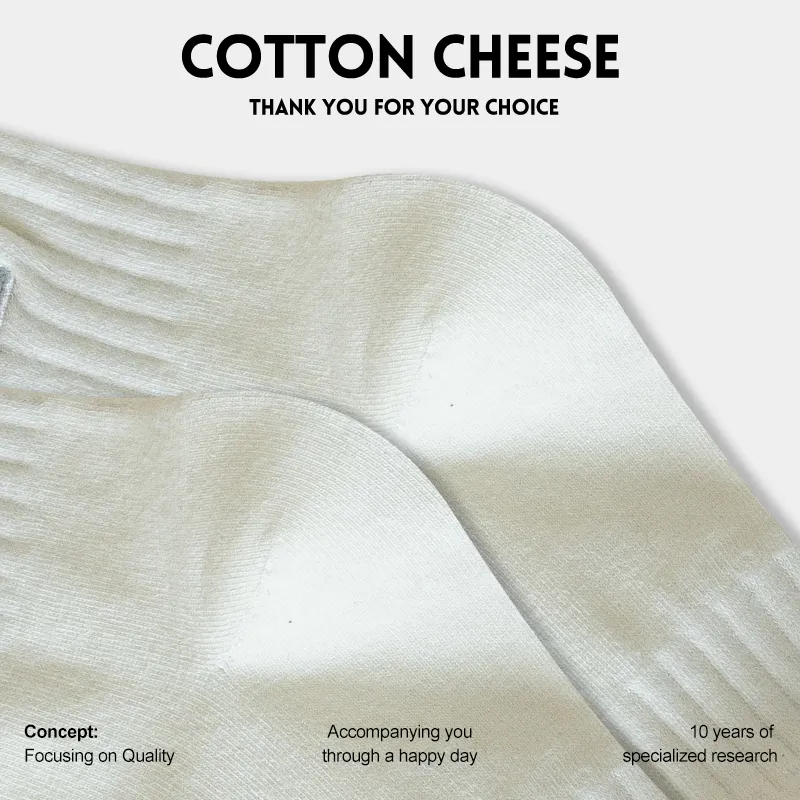 COTTON CHEESE Mid Calf Socks Women's 5 Pack-5