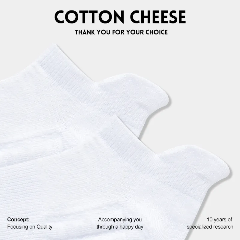 COTTON CHEESE No Show Socks Men's 5 Pack-4