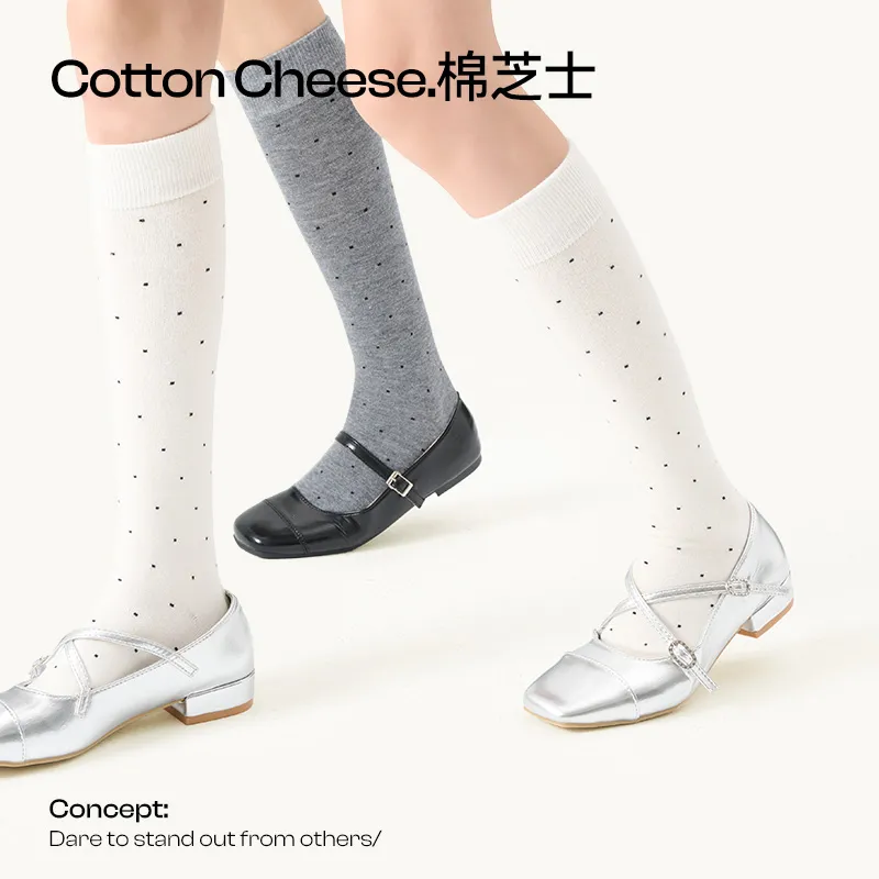 COTTON CHEESE Knee High Socks Women's 1 Pack-3