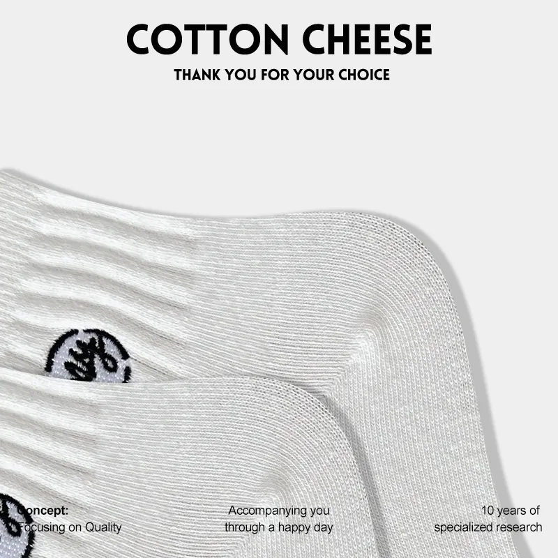 COTTON CHEESE Mid Calf Socks Men's 5 Pack-5