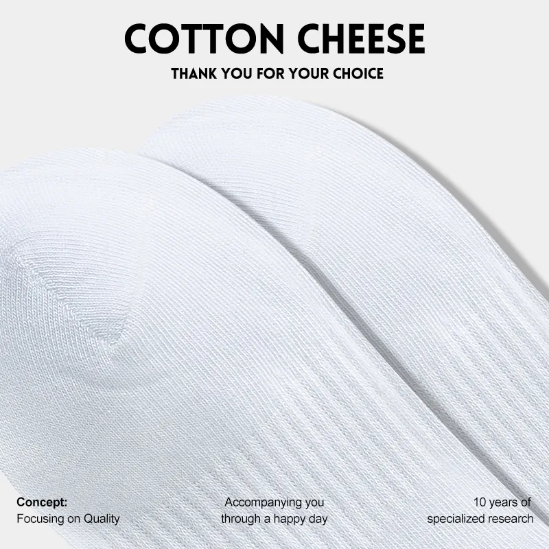 COTTON CHEESE Mid Calf Socks Men's 6 Pack-5