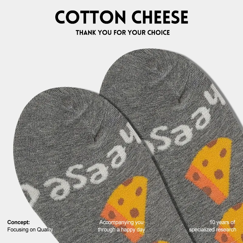 COTTON CHEESE Mid Calf Socks Women's 5 Pack-4