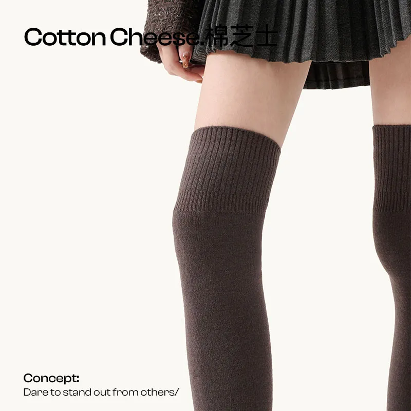 COTTON CHEESE Thigh high Socks Women's 1 Pack-23