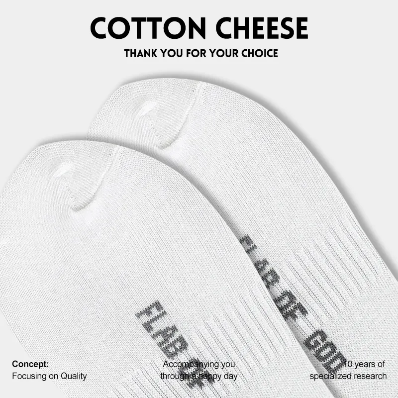 COTTON CHEESE Mid Calf Socks Men's 5 Pack-2