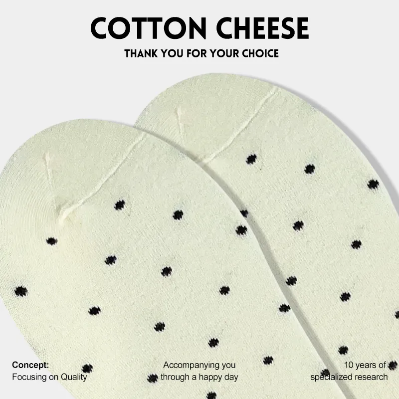 COTTON CHEESE Mid Calf Socks Women's 5 Pack-3