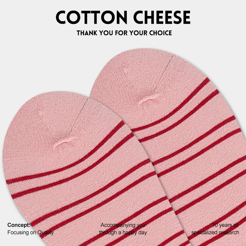 COTTON CHEESE Mid Calf Socks Women's 5 Pack-10