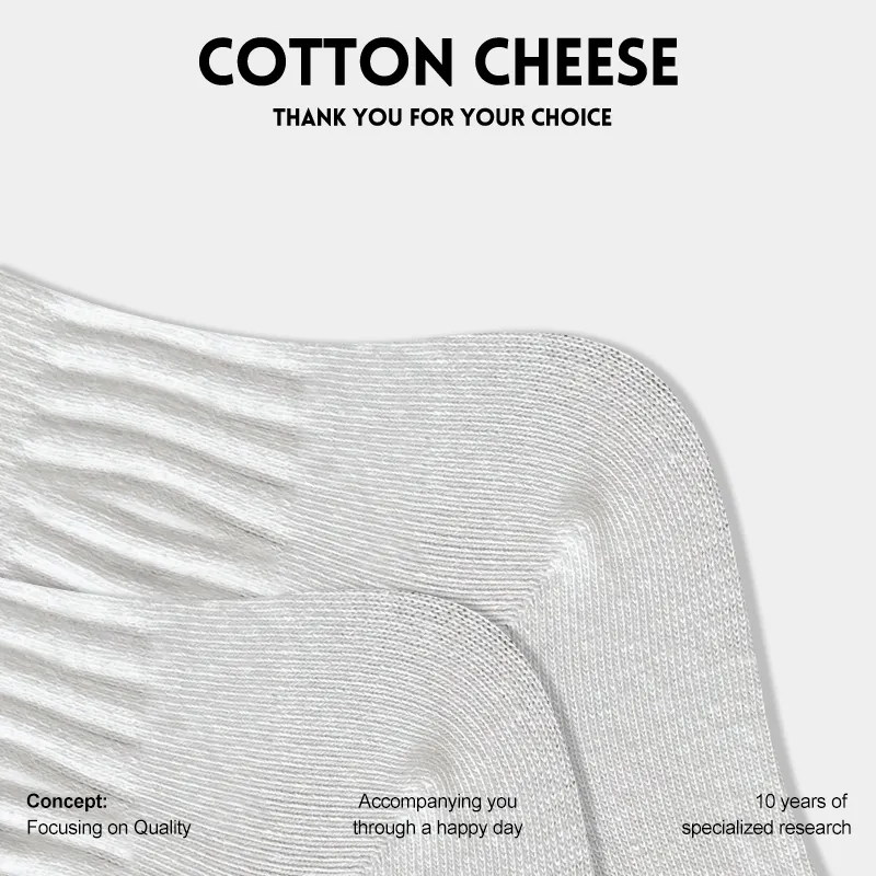 COTTON CHEESE Mid Calf Socks Unisex 5 Pack-17
