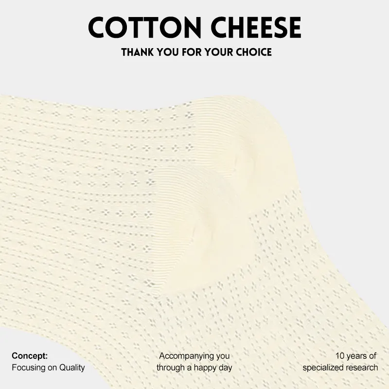 COTTON CHEESE Mid Calf Socks Women's 5 Pack-3