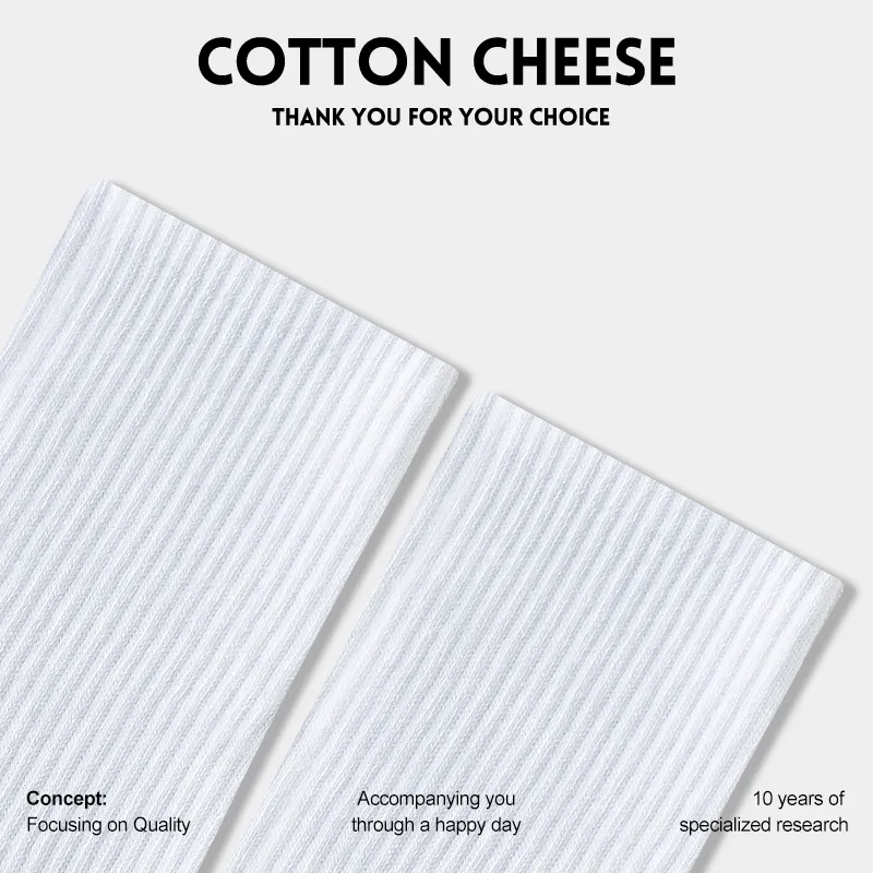 COTTON CHEESE Mid Calf Socks Men's 6 Pack-3