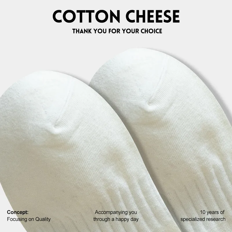 COTTON CHEESE Mid Calf Socks Women's 5 Pack-4