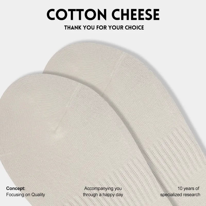 COTTON CHEESE Mid Calf Socks Unisex 5 Pack-5