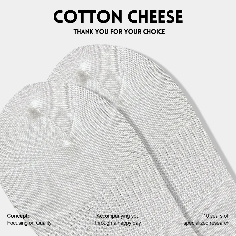 COTTON CHEESE Mid Calf Socks Men's 5 Pack-4